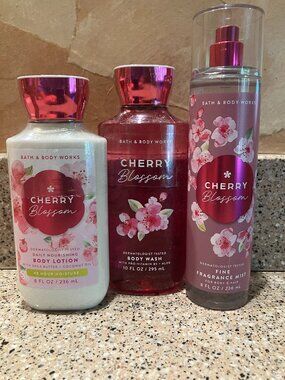 Bath & Body Works Cherry Blossom Body Spray , Body Lotion , Body Wash! NEW